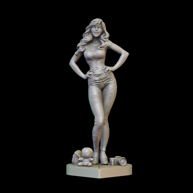 Mary Jane 3Dプリントモデル .c4d .max .obj .3ds .fbx .stl .blend 