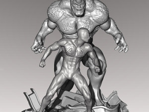 Rhino vs Spiderman 3D 打印模型