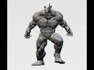 Rhino vs Spiderman 3D Print Model