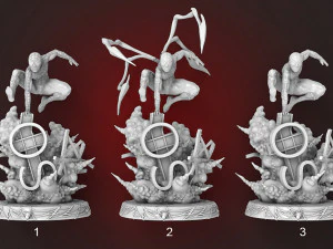 Spider-Man Explosion Scene 3D Print Model