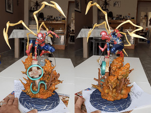 Spider-Man Explosion Scene Model Cetak 3D