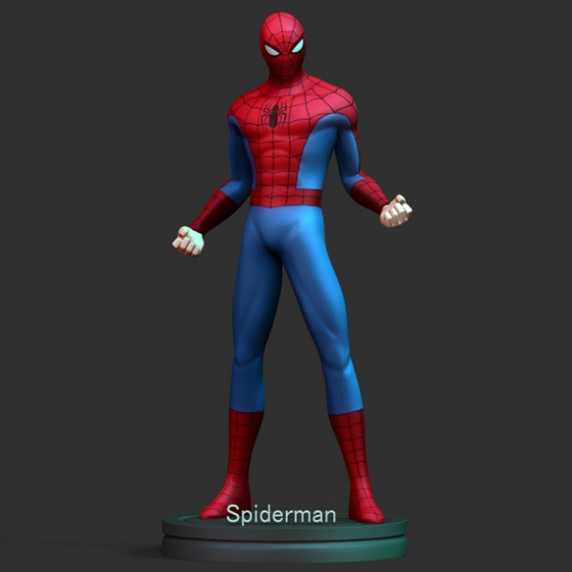 Spiderman Classic 3D Baskı Modeli .c4d .max .obj .3ds .fbx .stl .blend 