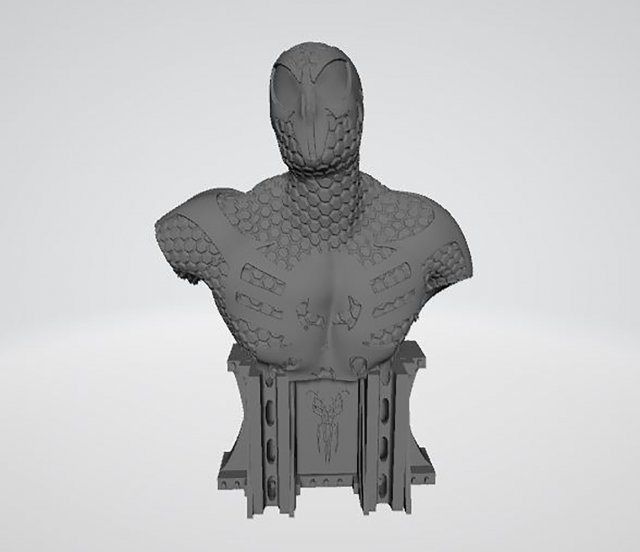 Spiderman Bust 3D Print Model .c4d .max .obj .3ds .fbx .stl .blend