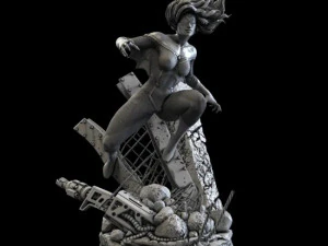 SpiderWoman 3D Print Model