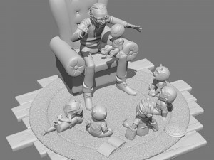 Stan Lee and Kids 3D Print Model