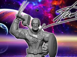 Stan Lee Heroes 3D Print Model