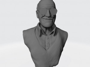 Stan Lee Bust 3D Print Model