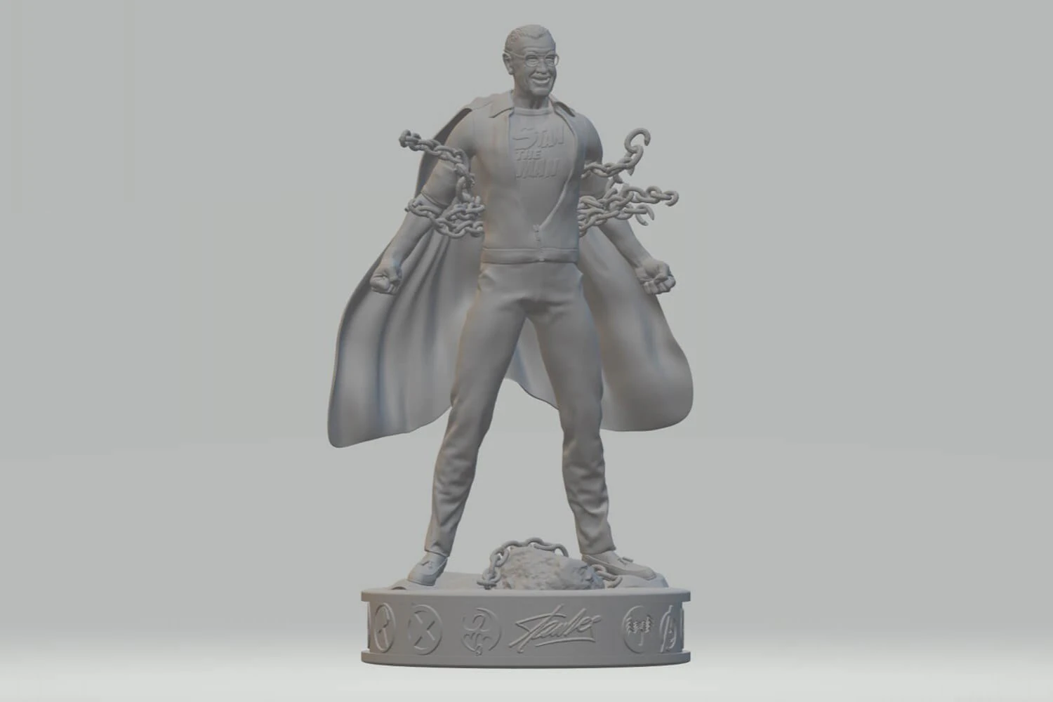 Stan Lee 3D Print Model .c4d .max .obj .3ds .fbx .stl .blend