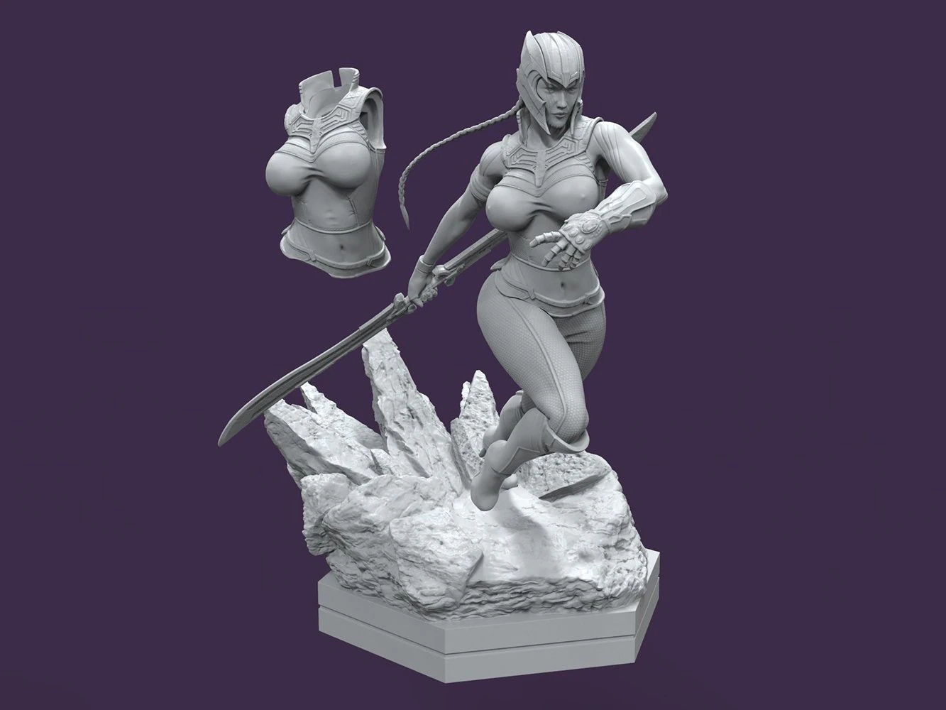 Lady Thanos 3D Print Model .c4d .max .obj .3ds .fbx .stl .blend 