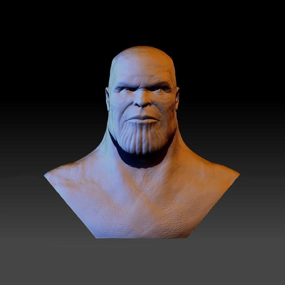 Patung Thanos Model Cetak 3D .c4d .max .obj .3ds .fbx .stl .blend 