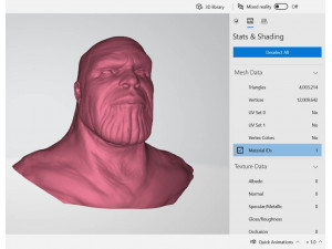 Thanos Bust Modello di stampa 3D