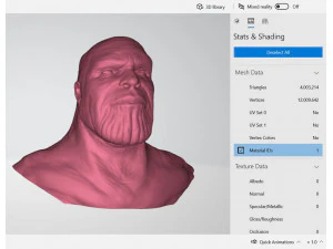 Patung Thanos Model Cetak 3D