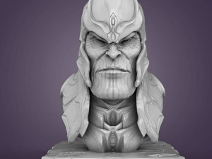 Thanos Bust Modèles 3D en vedette