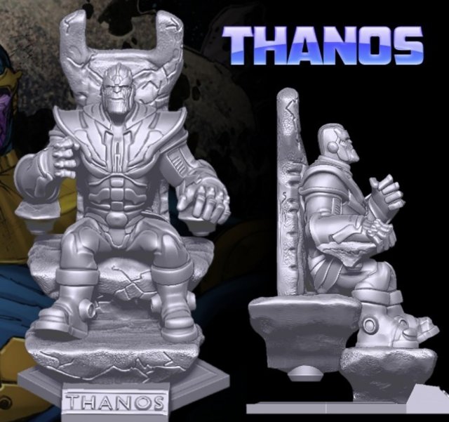 Thanos Figurine 3D Принт Модель .c4d .max .obj .3ds .fbx .stl .blend