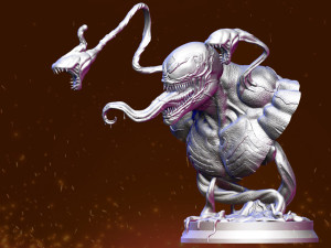 Venom Bust 3D Print Model