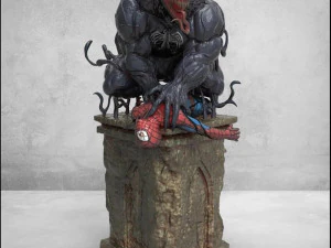 Venom vs Spiderman 3D Print Model