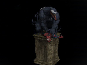Venom vs Spiderman 3D 打印模型