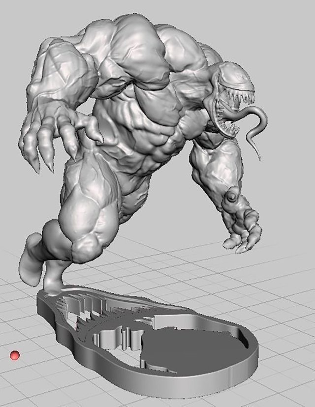 Venom Statue 3D Print Model .c4d .max .obj .3ds .fbx .stl .blend 