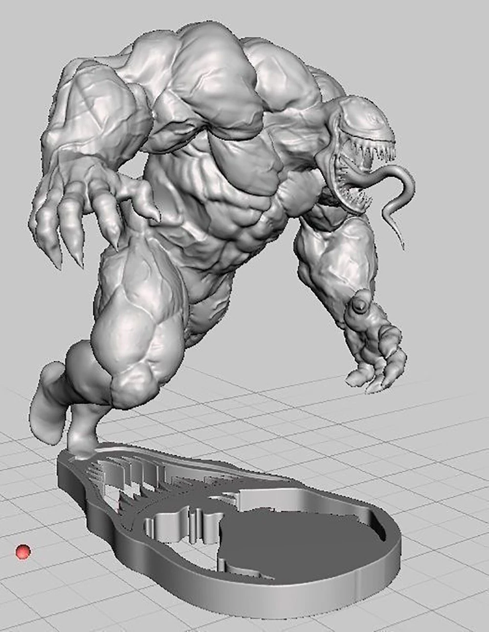 Venom Statue 3D Print Model .c4d .max .obj .3ds .fbx .stl .blend 