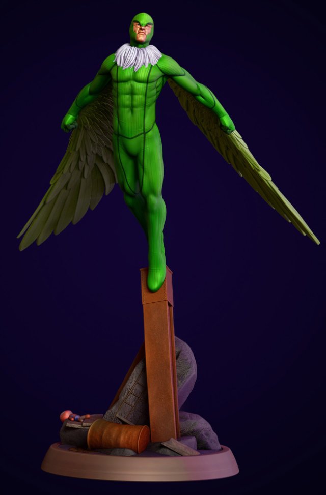 Vulture Adrian Toomes 3D 프린트 모델 .c4d .max .obj .3ds .fbx .stl .blend 