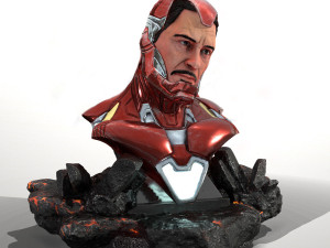 Iron Man Bust Modèles 3D en vedette