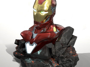 Iron Man Bust Modèles 3D en vedette