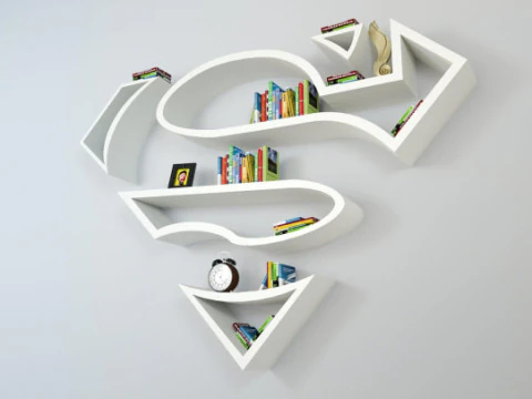 Superman Shelves 3D Print Model