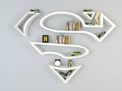 Superman Shelves 3D Print Model