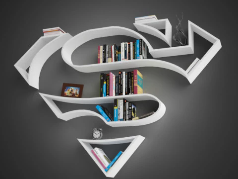 Superman Shelves 3D Print Model