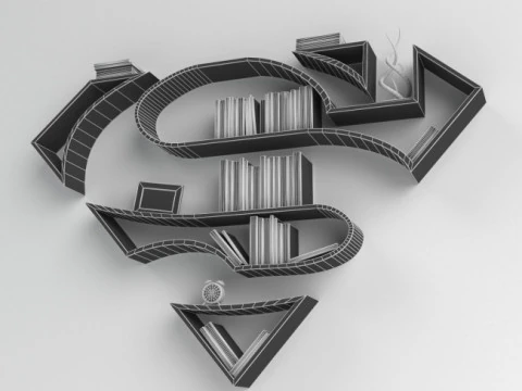 Superman Shelves 3D Print Model
