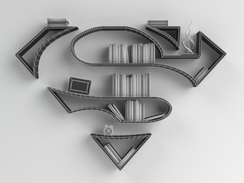Superman Shelves 3D Print Model