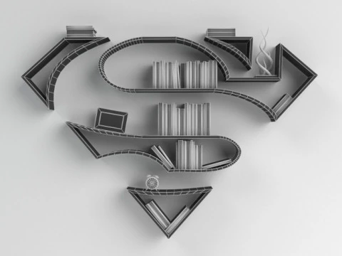 Superman Shelves 3D Print Model