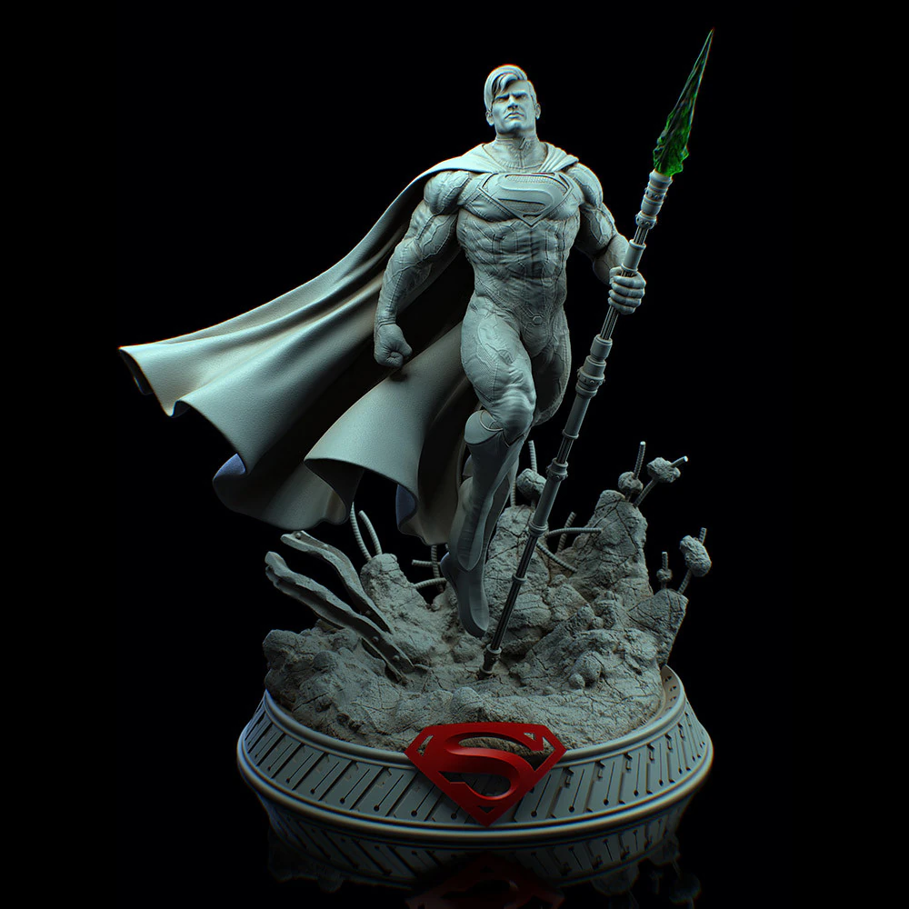 Superman Statue 3D Print Model .c4d .max .obj .3ds .fbx .stl .blend 