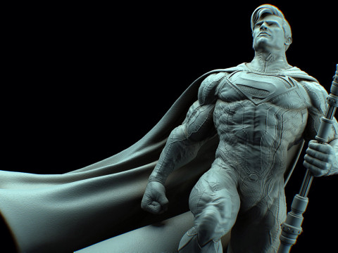 Superman Statue 3D Print Model