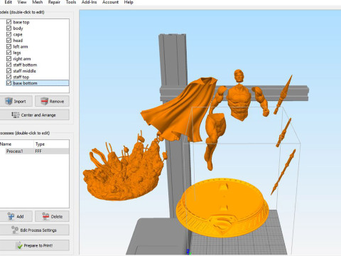 Superman Statue 3D Print Model