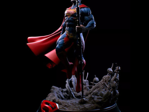 Superman Statue 3D Print Model