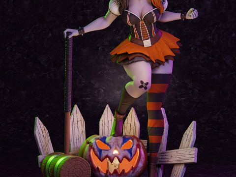 Harley Quinn Halloween 3D Print Model