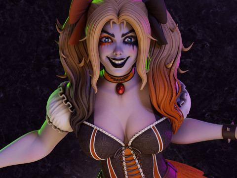 Harley Quinn Halloween 3Dプリントモデル
