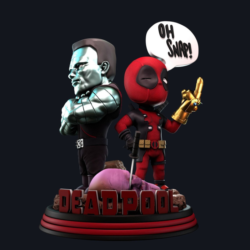 Deadpool Chibi 3D Print Model .c4d .max .obj .3ds .fbx .stl .blend 