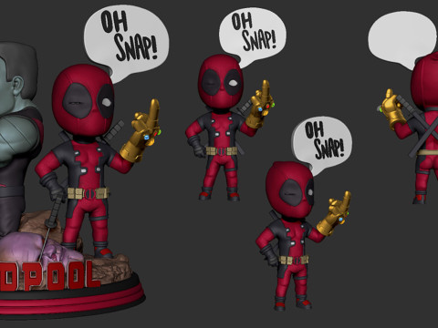 Deadpool Chibi 3D Print Model