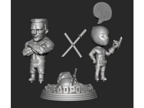 Deadpool Chibi 3D Print Model