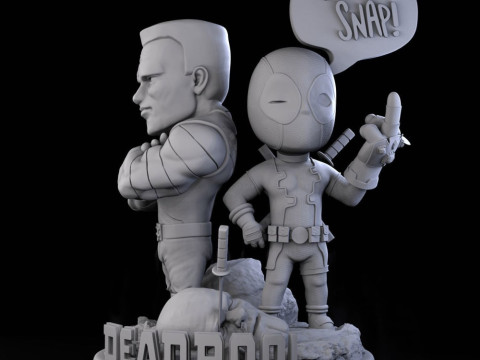 Deadpool Chibi 3D Print Model