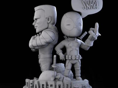 Deadpool Chibi 3D Print Model