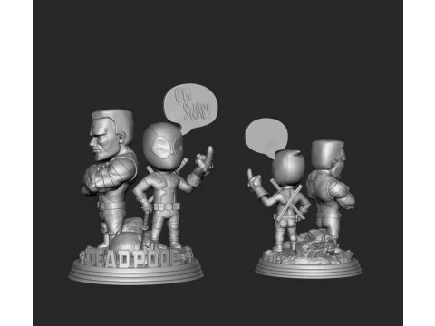 Deadpool Chibi 3D Print Model