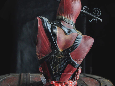 Deadpool Bust Arrow through the Head 3D Print Model