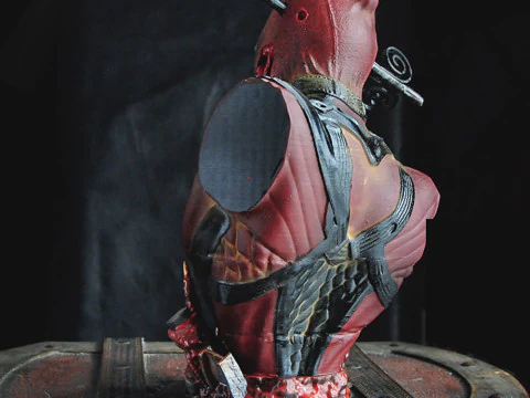 Deadpool Bust Arrow through the Head 3D Print Model