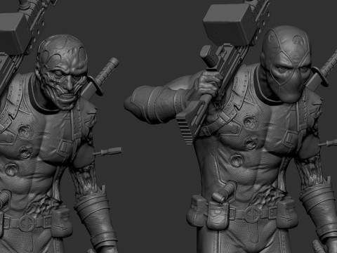 Deadpool Statue 3D 打印模型