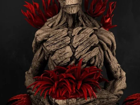 Groot Bust 3D Print Model