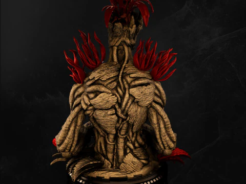 Groot Bust 3D Print Model