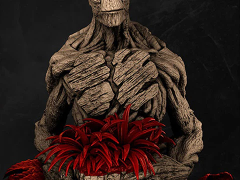 Groot Bust 3D Print Model